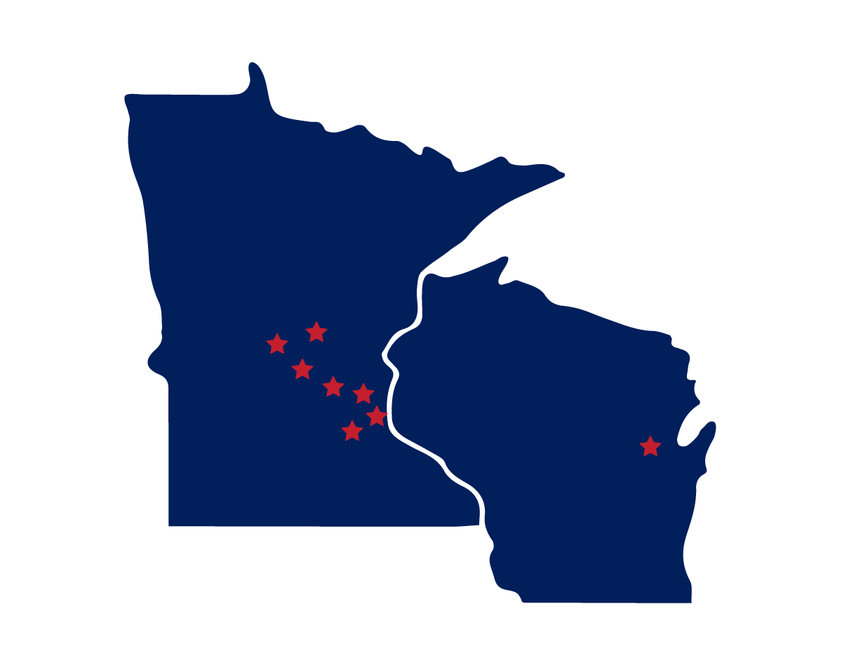 Minnesota and Wisconsin Map - Breitenfeldt Group